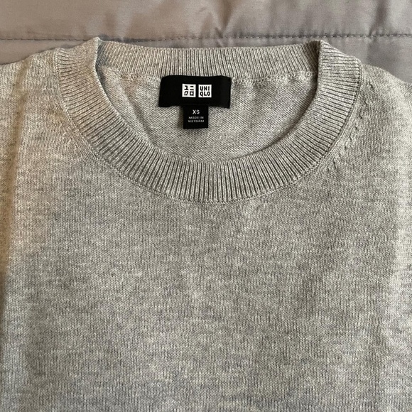 Uniqlo Light Grey Cotton Crewneck Sweater - Picture 3 of 6